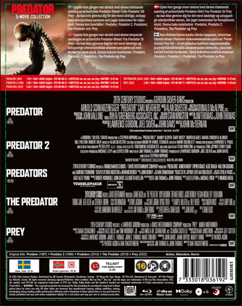 PREDATOR 1-5 (5 disc) - BLU-RAY PREDATOR 1-5 (5 disc) - BLU-RAY
